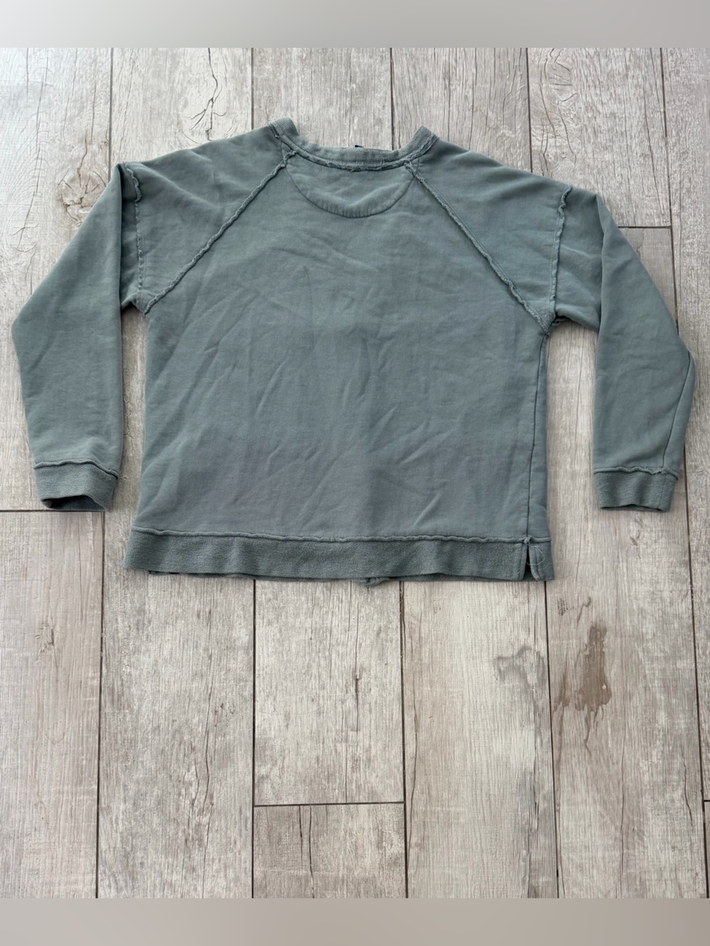 Anthropologie Pilcro Long Beach Button Front Cardigan Gray Medium Like New - Picture 6 of 13